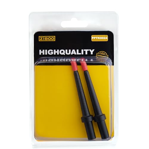 ZIBOO - 2Pk 4Mm Banana Jack 3 Tip Black (PPTK0024-2),Use for Autel Circuit Tester Power Circuit Probe
