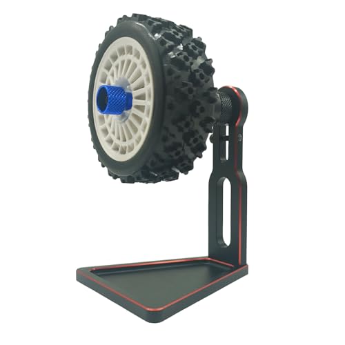 RC Tire Balancer,Hex Wheel Tire Balancer RC Car Tire Balance Tool Compatible CNC Aluminum 12MM 17MM for Traxxas Axial Arrma Tamiya HPI Redcat 1/8 1/10 RC Car(Red)