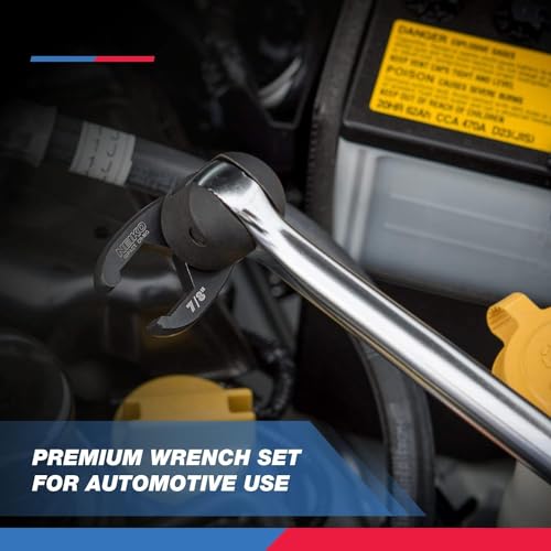 Neiko 03323A Crowfoot Wrench Set 1/2" and 3/8” Drive, 12 Piece, SAE Crows Foot Wrench Sizes 5/16” to 1”, Chrome-Moly Flare Nut Wrench Set - size: 3/8" & 1/2" Drive, style: SAE