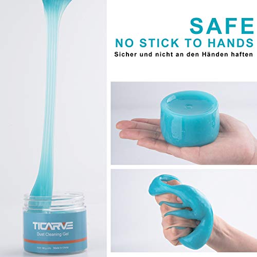 TICARVE Cleaning Gel for Car Detail Tools Car Cleaning Automotive Dust Air Vent Interior Detail Putty Universal Dust Cleaner for Auto Laptop Car Slime Cleaner - color: Blue-1Pack