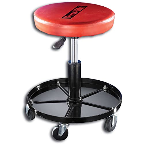 Pro-Lift C-3001 Pneumatic Chair with 300 lbs Capacity – Black / Red - color: Red