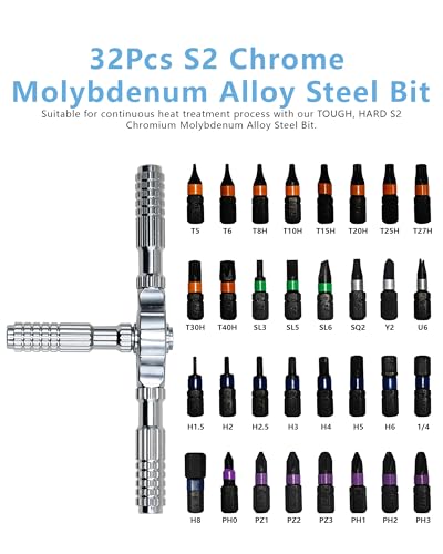 42 in 1 Ratchet Screwdriver Set, Strong Rustproof Magnetic Screwdriver Sets with Premium Storage Case, Ratcheting Screwdriver Set for Furniture Assembly and Disassembly, Glasses, Smart Phone Repair