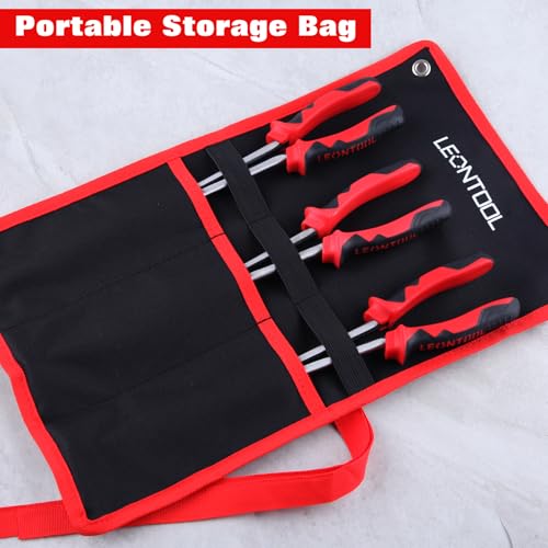 3PCS Extra Long Nose Hose Grip Pliers Set 13" Spark Plug Remeover Pliers Long Reach XL Pivot Ring Nose Plier Double Joint Ring Nose Plier with Serrated Jaw for Hard to Reach Narrow Spaces - style: 3PCS Ring Nose