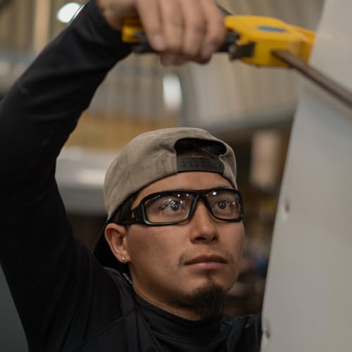 EDGE Brazeau Safety Glasses, Non-Slip, Impact/Scratch Resistant, 99.9% UV Protect, ANSI Z87 Rated - color: Matte Black
