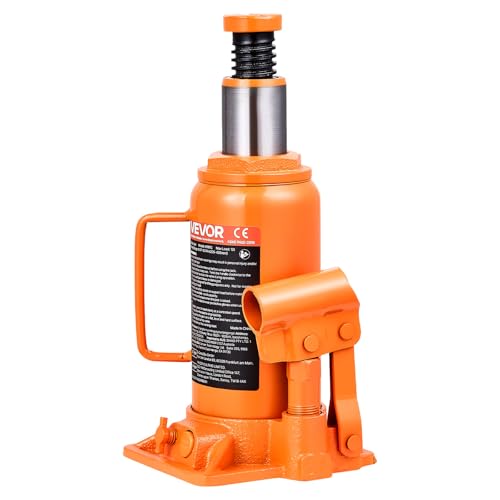 VEVOR Hydraulic Bottle Jack, 12 Ton/24000 lbs All Welded Car Hydraulic Jack, Features 7.5-14 in Lifting Range & 3-Section Long Handle, for Pickup Truck, Truck, RV, Auto Repair Industrial Engineering - style: 12T