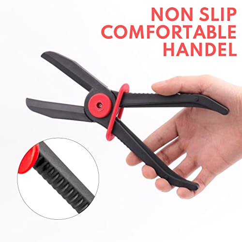 BILITOOLS 3pcs Hose Pinch Off Pliers Set, Straight Clamp Tool for Lines | 5.9/7.3/10" Sizes Plastic Pliers Set, Non-Damaging, Locking Grip, 160°c Heat-Resistant, for Fuel/Coolant/Brake/Vacuum Lines - size: 3-Piece, style: Straight
