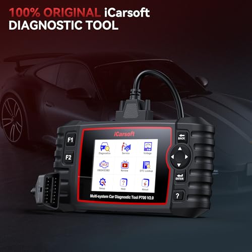 iCarsoft P700 V2.0 Diagnostic Scanner for Porsche from 1996 to 2025 9 Essential Services Full System Diagnosis Scan OBD2 Code Reader Battery/O2 Sensor/EVAP Test AutoVIN Lifetime Free Software Update - style: P700 V2.0 for Porsche