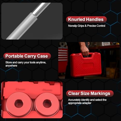 Marvelity 43 Piece Bearing Press Kit | Bearing Race & Seal Driver Set, Professional Seal Driver Installer Tool, Heavy-Duty, For Automotive & Machinery Repair