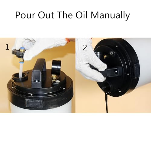 Electric DC12V Vacuum Oil Changer Drain Pump; Vacuum Liquid Extractor, Tool for Car, Truck, Motorcycle, Go Kart Oil, Transmission, Coolant Change, Easy to Use by Oil Stick Pipe(1.6Gallon) - size: 1.6gallon