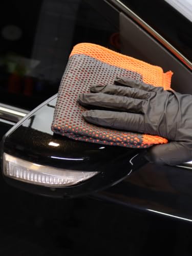 SPTA Professional Detail Products - Clay Decontamination Towel - Effective Cleaning & Release of Paint Contaminants; Fine Grade Microfiber Car Towel; Enhance Gloss & Depth of Color -12" x 12" -CB308 - color: Orange