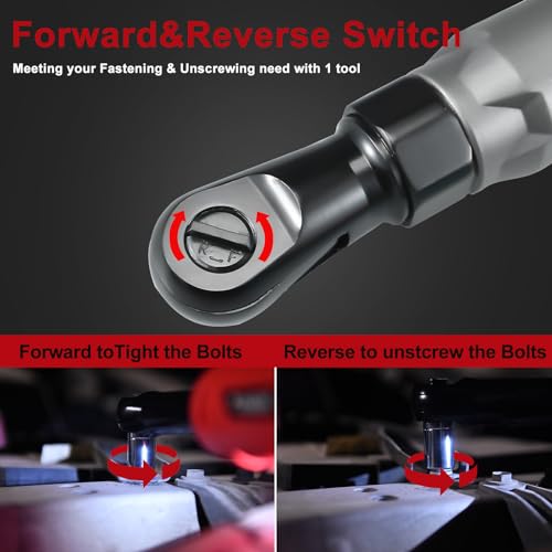 AOBEN 21V 1/2" Cordless Ratchet Wrench Kit-74 Ft-lbs Brushless Electric Power Ratchet with Variable Speed, 2X2000mAh Lithium-Ion Battery, Charger, 8 Sockets, 1/4" & 3/8" Adaptors, 3" Extension Bar - style: AB733-2C