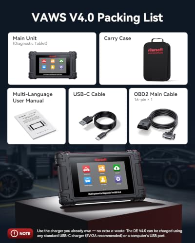 iCarsoft DE V4.0 Bidirectional Scan Tools for Most German Automotive Groups Up to 48 Resets Full System Diagnostic Car Scanner AutoVIN CAN-FD OE-Level ECU Coding All Active Test Lifetime Free Update
