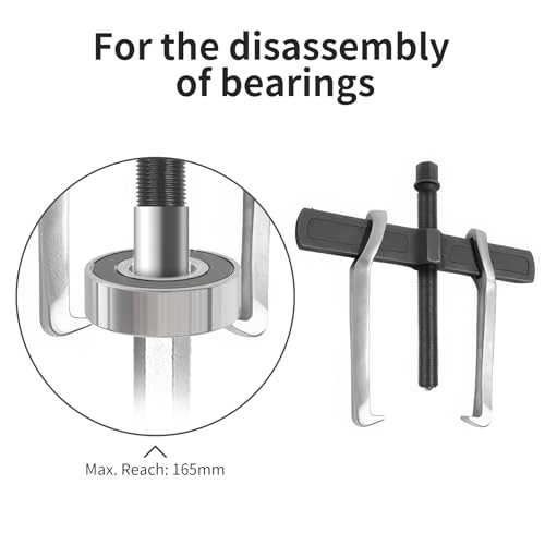 Beam 2 Jaw Puller 6.5" Bearing Gear Pullers, 165mm Hex Head Screw | High Carbon Steel Pullers, Adjuestable Pulley Removal Tool for Bearings/Flywheels/Pulleys Remove - size: 2Jaw 6.5In 198×165MM