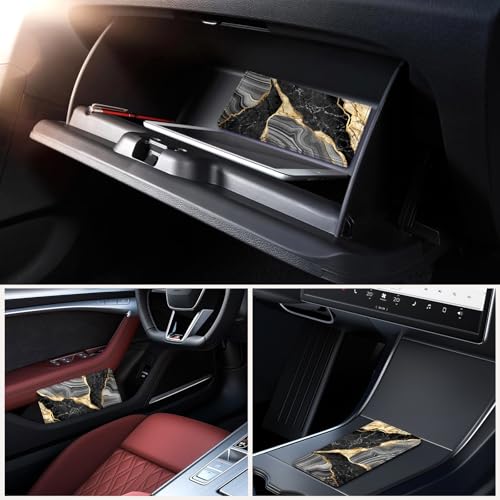 Car Registration and Insurance Holder,Colour Patterns Men Women Car License Document Registration and Insurance Card Holder - color: Black Marble