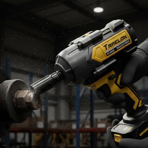 1/2" Cordless Impact Wrench, 1200N·m Brushless, Bare Tool | 900Ft-lbs, 4-Speed Dual LED, Works with Dewalt 20V Battery, All-Metal Gearbox - style: 1/2 for Dewalt Battery