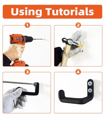 Chainsaw Hanger, 6 Pack Chainsaw Holder Wall Mount, Chainsaw Storage Hook | Heavy Duty Chainsaw Rock,Chainsaw Hook,Chainsaw Holder Wall Mount, Chain Saw Hanger, Organizes all Hangable Items for Garage. - color: 6 Pack Hanger