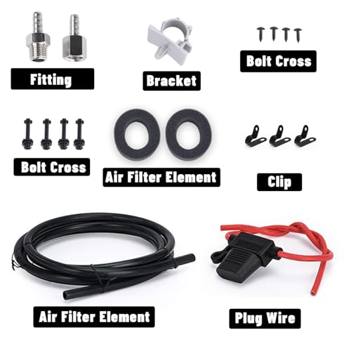 200PSI Heavy Duty Air Train Horn/Air Ride Suspension Compressor 12V 1/4NPT Pneumatic Suspension Compressor Black for Car Horns