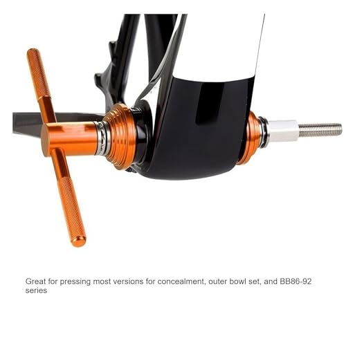 Bike Headset Press Tool - Bicycle Headset Bearing Press-in Tool - Bike Headset Cup and Bottom Bracket Press Installer Accessories - color: Orange with 1 thrust bearing
