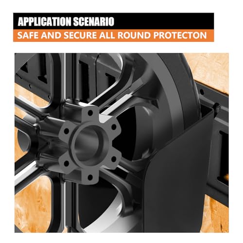4Pack E-Track Wheel Chock for Motorcycle, E Track Dirt Bike Wheel Chocks, E-Track Accessories Hardware, Supports Tires up to 6” Wide Black