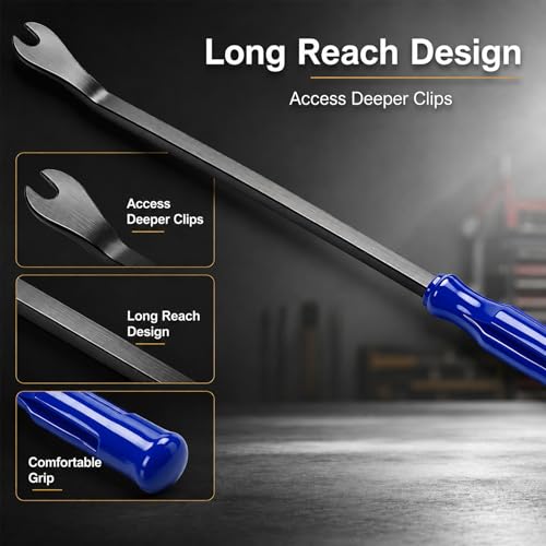 3 Pcs Auto Clip Pliers Set & Fastener Remover – Car Trim Rivet Removal Pry Tool Repair Kit with Storage Bag, for Automotive Door Panel, Upholstery, Dashboard, Plastic Fasteners (Blue) - color: Blue