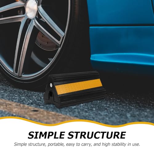 BETOOKY Heavy-Duty Rubber Wheel Chocks with Rope Handle 210x115x105mm Non-Slip Vehicle Blocks for Cars Trucks Trailers Rvs Stabilizer Tire Stops for Automotive Use