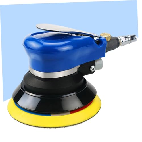 Lurrose 5 Inch Pneumatic Car Polishing Machine Dual-Action Wax Polisher with Wrench for Automotive and Furniture Detailing 1 Set US Plug