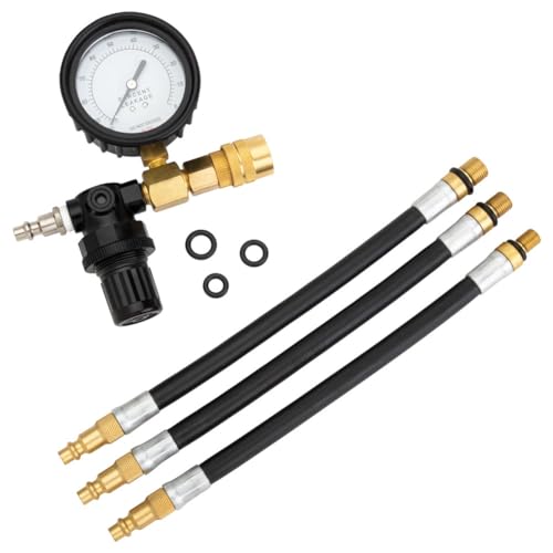 Tusk Leak Down Tester – Engine Cylinder Leakage Tester with Dual Gauges and Hose