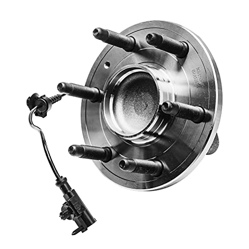 Detroit Axle - RWD Front Left Knuckle Kit for 2007-2013 Chevrolet Silverado 1500 Avalanche GMC Sierra 1500, 2007-2014 Suburban Yukon XL 1500 Tahoe Escalade ESV Steering Knuckle, Wheel Bearing Hub - size: 2UW59125/Kit