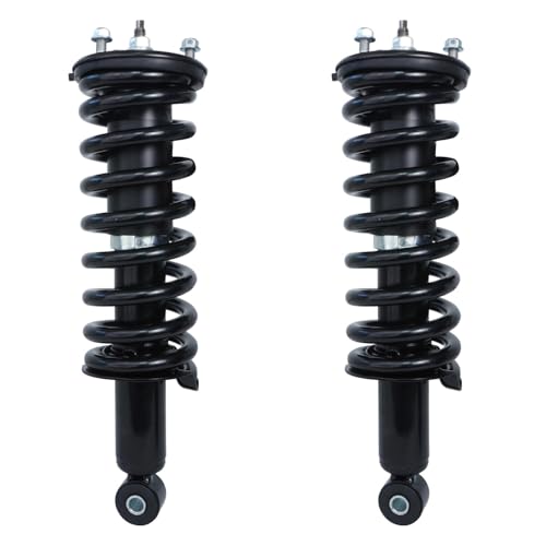 Detroit Axle - Front Struts Sway Bars for 2005-2012 Nissan Pathfinder, 05-15 Xterra, 2 Struts w/Coil Spring 2 Front Sway Stabilizer Bars 2006 2007 2008 2009 2010 2011 Replacement Ready Strut Shock - size: 10061-4/Sway Kit
