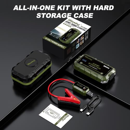 3500A 12V Heavy Duty Jump Starter, Portable Jump Box Jump Pack Battery Booster for Truck RV 10L Gas 6L Diesel, PD60W Two-Way Fast Charge LED Light, 18M Standby Auto Jumper - size: 3500A