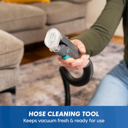 Vacmaster 30 Series Mini Portable Carpet & Upholstery Spot Cleaner Machine | 16KPa Power Suction includes tough stain tool and hose cleaner for Pets, Area Rugs and Couches - color: Denim