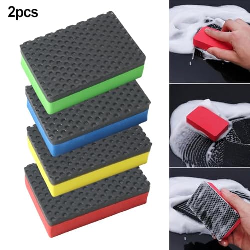 Car Detailing Clay Bar Kit 2 Sponge Blocks for Polishing and Dirt Removal (Green)