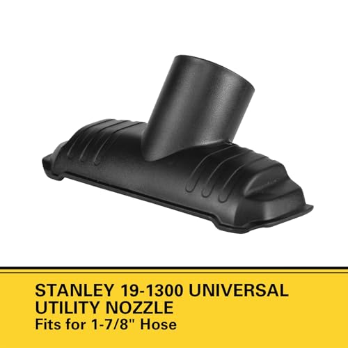 Stanley 19-1300 Universal Utility Nozzle Tool Vacuum Attachments for Wet and Dry Vacuums with a 1-7/8" Hose, Black