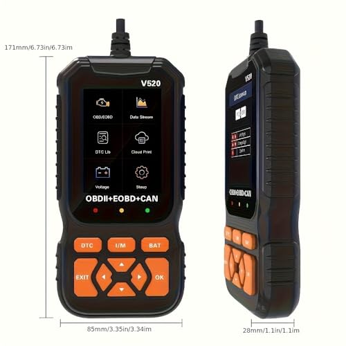 V520 OBD2 Diagnostic Scanner Tool - Quickly Engine Check Light Code Reader, Voltage Tester, I/M Readiness, Reset, and Code Eraser, Suitable for All OBD II Protocol Car & Truck Since 1996