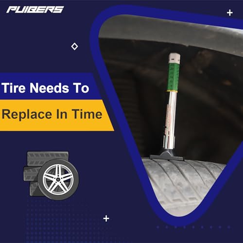 5PCS Professional Tire Tread Depth Gauges(1/32" & 25mm), PUIBERS Tire Gauge Tools Ideal for Cars, Trucks & Motorcycles. Six-Sided Dual Scales Design for Tire Wear Checker - size: 5PCS