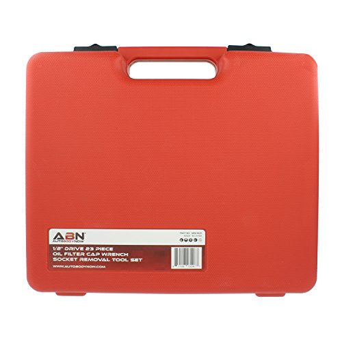 ABN 23 Piece Oil Filter Cap and 1/2in Socket Wrench Removal Tool Set