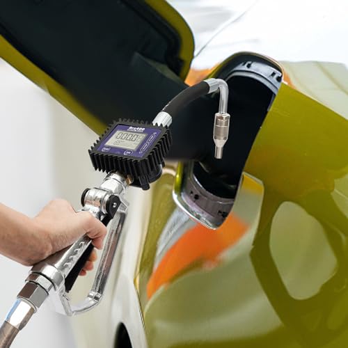 Electronic Oil Metering Gun, Digital Oil Control Valve Meter Nozzle, Pneumatic Oil Gun Quantitative Fueling Gun Oil Gun with Gauge, Control Valve Fuel Oil Transfer Gun - color: Style-A