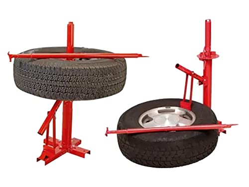 Manual Tire Changer for 8"-16" Tires, Portable Hand Bead Breaker Tool | Heavy-duty steel construction with a stable X-base for secure tire mounting and easy operation