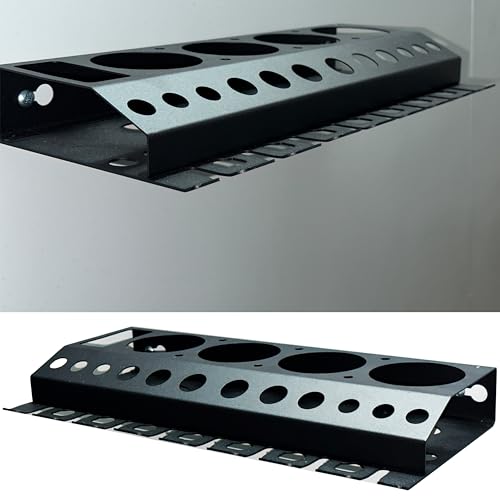 Bottle Storage Rack, 1pc-Black | Detailing Brush Organizer, Spray Bottle Storage Rack, 3/8" Air Tool Holder, For Garage and Workspace