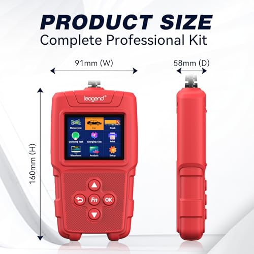 Car Battery Tester 6V/12V/24V with 2100 Test Records & 120s Waveform Save, Battery Load Tester for Cars/Trucks/Motorcycles/Marine Lead-Acid Batteries