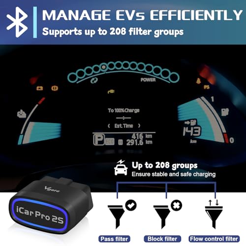 Vgate iCar Pro 2S Bluetooth 5.2 OBD2 Car Scan Tool for iPhone, Android, and Windows