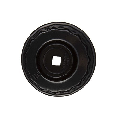 Steelman Low Profile Oil Filter Cap Wrench Socket 75mm and 77mm x 15 Flute, 3/8-inch Drive, Heavy Duty Chrome Vanadium Steel - size: 75 Millimeter and 77 Millimeter x 15 Flute