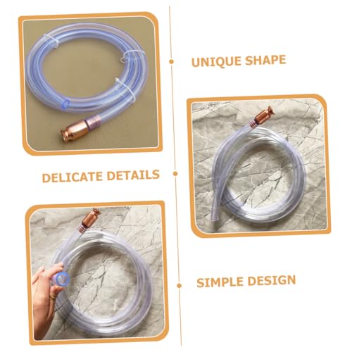 PartyKindom Fuel Transfer Hose Kit Automatic Siphon Tube for Oil and Water Extraction with Clamps and Switch Automotive Use