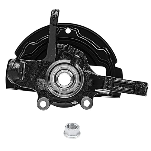 Detroit Axle - Front 4pc Steering Knuckles Kit for 2002-2006 Nissan Altima 2004-2008 Maxima, 2 Steering Knuckles & Wheel Bearing Hubs 2 Outer Tie Rods Replacement - size: 4SU48742/Kit