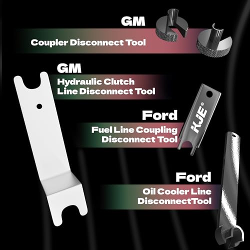 KJE 45PCS Master Quick Fuel Line Disconnect Tool Set – Complete Automotive Disconnect Tool System for A/C, Fuel & Transmission Lines, Fuel Line Removal Tool Compatible with Ford, GM & Chrysler - size: 45PCS
