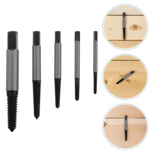 Damaged Screw Extractor Set 5pcs Metric Bolt Remover Kit with Steel Extractor Bits for Broken, Stripped, and Rusted Screws Automotive Repair Tool for Mechanics and DIY Use