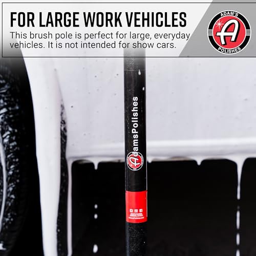 Adam's Truck Brush (3-6ft) - Adjustable Car Cleaning Brush & Pole Combo with Long Handle for Washing & Detailing Your Automotive Vehicle, RV, Truck or Boat