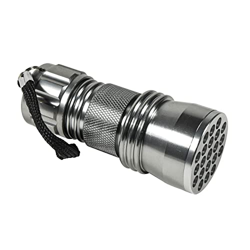 HQRP Professional 21 LED Flashlight - Blacklight for Detecting Uranium, Depression, Vaseline Glass