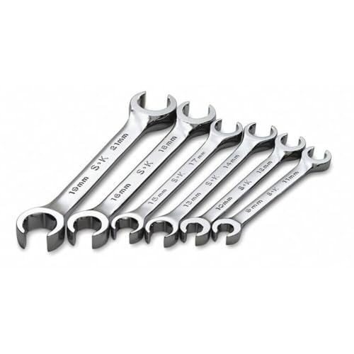 SK Tools USA 6 Piece Flare Nut Wrench Set, 6 Point, SuperKrome®, 9MM to 21MM | 376