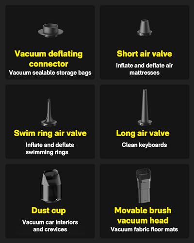 HOTO Handheld Vacuum Cleaner Cordless, Mini Vacuum Cleaner with 15000Pa Suction Power, Compressed Electric Air Duster Air Blower for Desk, PC Setup, Keyboard, Coffee Station Grounds